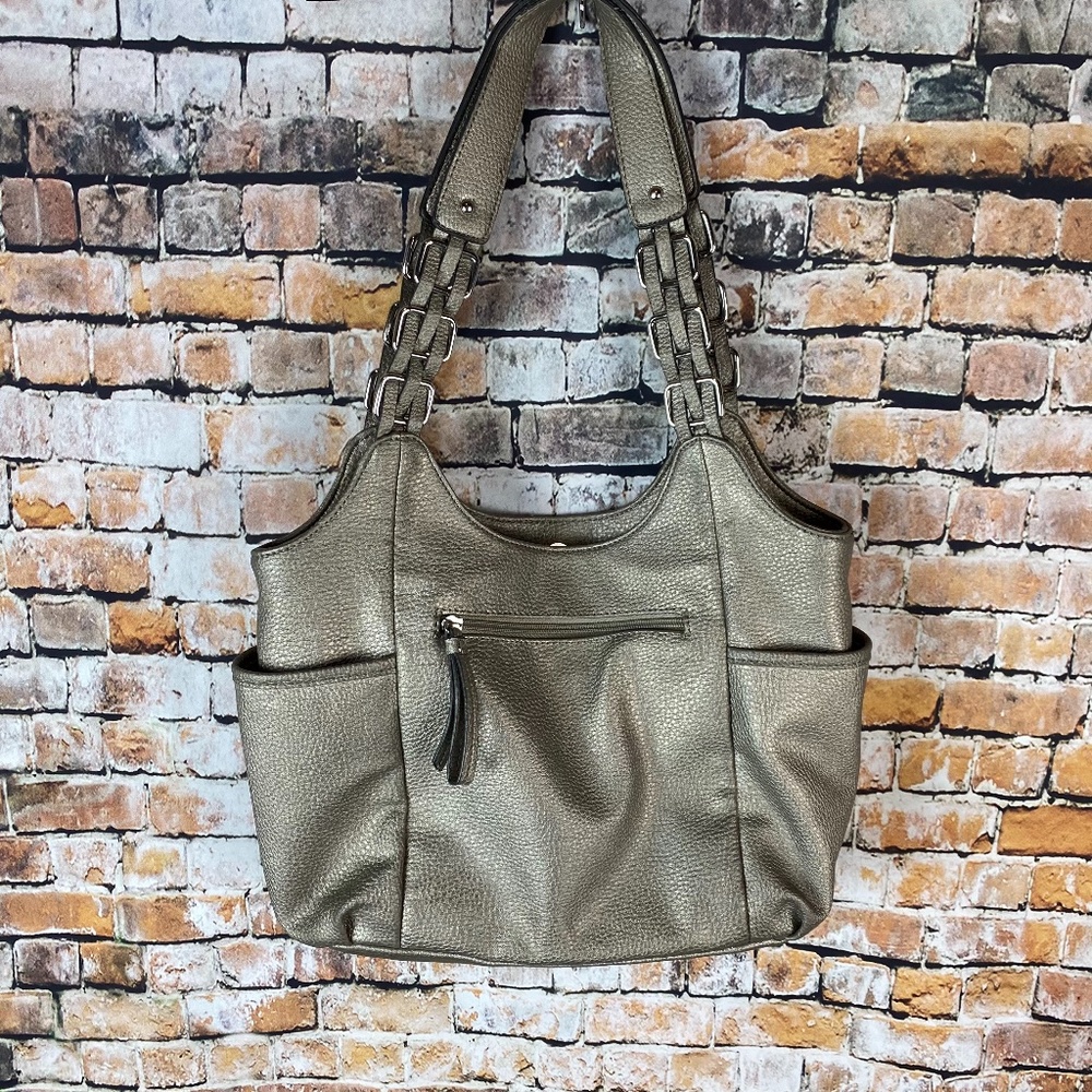 NICOLE BY NICOLE MILLER SILVER DESIGNER PURSE